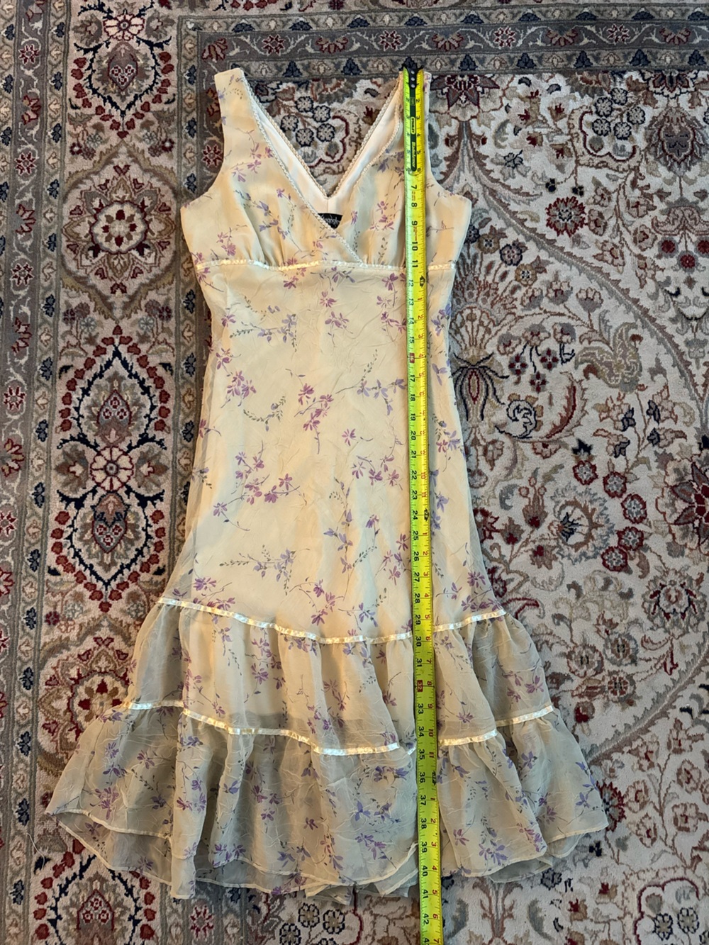 Y2K Fairy Butter Yellow V-Neck Dress - Picture 9 of 9